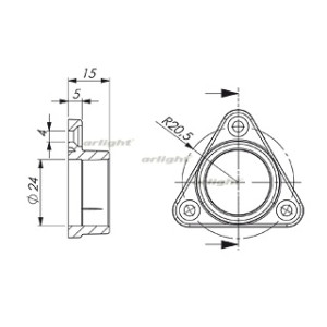 Держатель ALU 015533