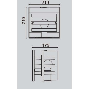 Настенный светильник уличный  1838L Gr